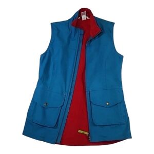 Gardener’s Supply Co Utility Vest Blue Red Fleece Lined Size XS Outdoor Workwear